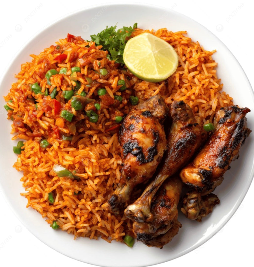 Jollof Rice And Grilled Chicken
